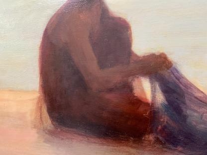 Original Oil Painting On Board “Woman With Fishing Line” By Pip Todd Warmoth 7
