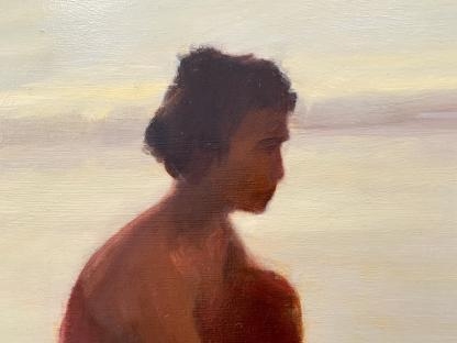 Original Oil Painting On Board “Woman With Fishing Line” By Pip Todd Warmoth 6