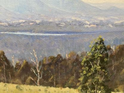 “View of Silvan Dam from Kalorama” Oil Painting By Richard Goulder 9