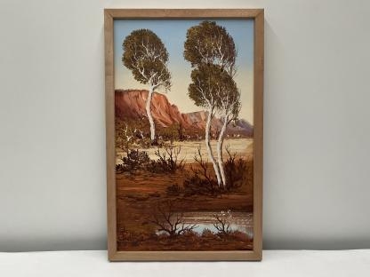 “Desert Billabong” Untitled Oil Painting By Henk Guth 6
