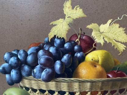 “Figure & Grapes” Untitled Tempera Oil Painting By Francis Dennis Ramsay 7
