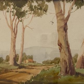 Early Original Watercolour Painting By Kenneth Jack (1924 – 2006) “A Country Road”