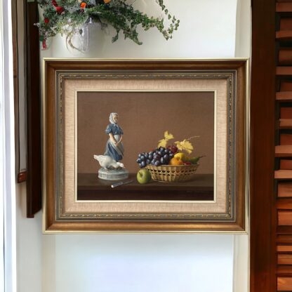 Oil Painting By Dennis Ramsay (1925-2009) “Figure & Grapes” Untitled