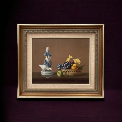 Oil Painting By Dennis Ramsay (1925-2009) “Figure & Grapes” Untitled