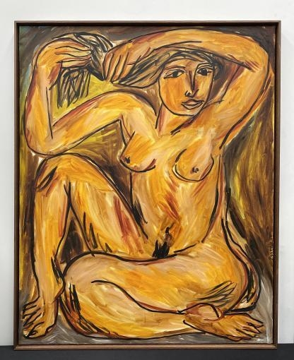 “Female Nude” Untitled Oil Painting By John De Burgh Percival (Australian 1923-2000) 2