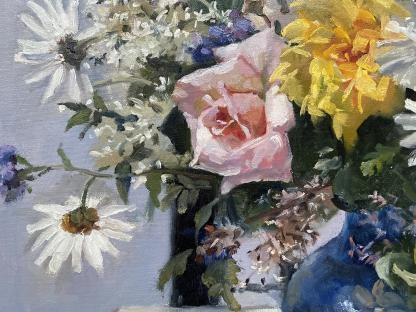 “Fresh Flowers” Still Life Oil Painting Judith Perrey (Australian 1927-2016) 11