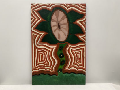 Original Aboriginal Oil Painting By Kanytjupai (Antjala) Robin (Australian/Aboriginal) “Desert Flower” (Untitled) 1