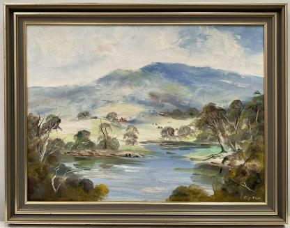 “Ovens River” Original Artwork Oil on Board Reg Shell (Australian) 3