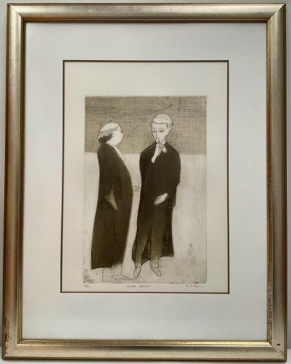 Original Artwork-Etching Titled 'Legal Eagles' No 58 By Robert Henry Dickerson (Australian 1924-2015) 3