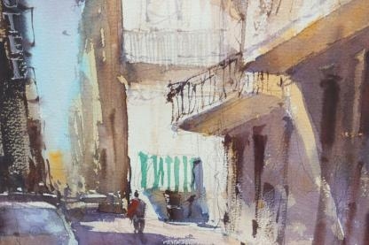 “Afternoon Shadows” Untitled Watercolour by Herman Pekel Signed Lower Left 9