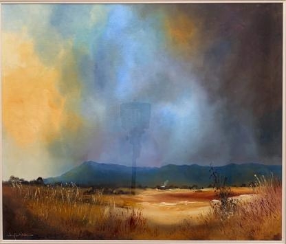 “Evening Colours, Macedon Ranges” Original Artwork Oil on Board Jennifer White (Australia) 1