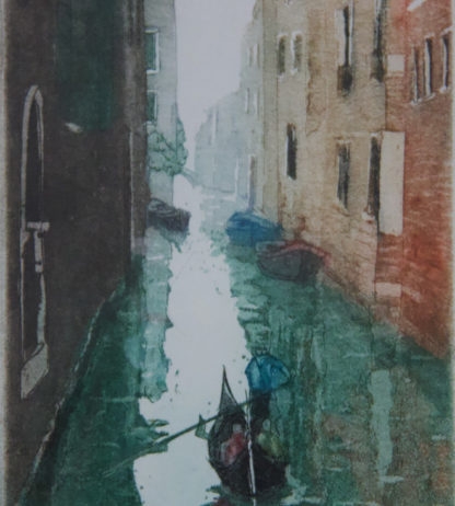 “Venice Alleyway” (untitled) Artwork Etching By Silvio Cannizzo (Italy 1951-) 7