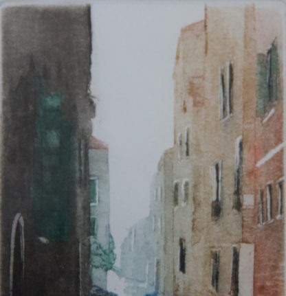 “Venice Alleyway” (untitled) Artwork Etching By Silvio Cannizzo (Italy 1951-) 8
