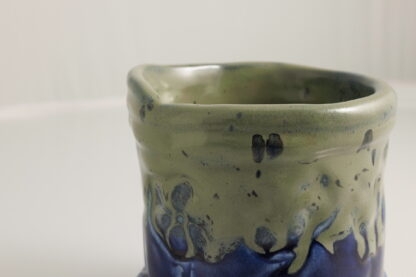 French Inspired Hand Made Brush Pot:Vase Decorated In Our Aussie Kelp Glaze 7