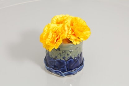 French Inspired Hand Made Brush Pot:Vase Decorated In Our Aussie Kelp Glaze 9