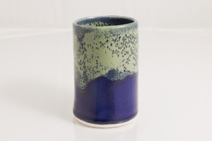 Hand Finished Slip Made Coffee Tumbler Odd Size 11.5cm Decorated In Our Aussie Bush Glazes 1