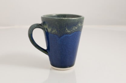 Hand Finished Slip Made Tapered Coffee Mugs Decorated In Our Midnight Bush Glaze 1
