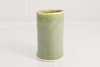 Hand Finished Slip Made Tumblers Decorated In Our Rutile Green Glaze 1