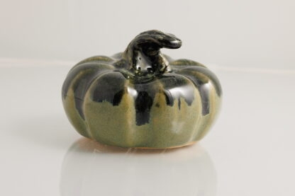 Hand Made Hand Built Halloween Style Pottery Pumpkin Decorated In Our Aussie Forest Glaze 1