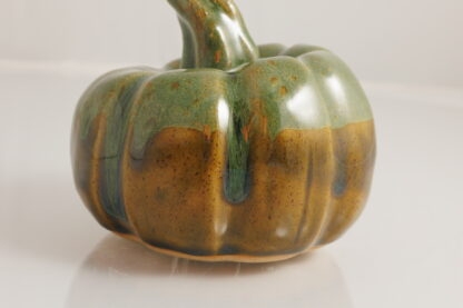 Hand Made Hand Built Mini Pumpkin Decorated In Our Rutile Blue & Green Cover Glaze 2