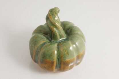 Hand Made Hand Built Mini Pumpkin Decorated In Our Rutile Blue & Green Cover Glaze 3