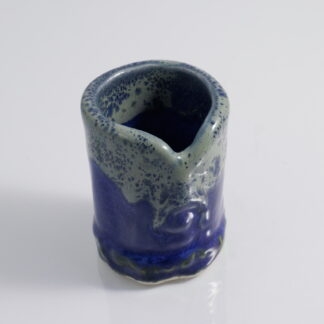 Hand Made Hand Built Small Bud Vase Decorated In Our Our Midnight Forest Glaze 1