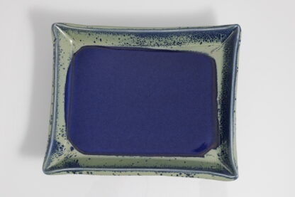 Hand Made Hand Built Square Pottery Plate Decorated With Our Blue-Green Aussie Kelp Glaze 2
