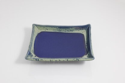 Hand Made Hand Built Square Pottery Plate Decorated With Our Blue-Green Aussie Kelp Glaze 3
