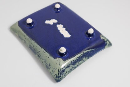 Hand Made Hand Built Square Pottery Plate Decorated With Our Blue-Green Aussie Kelp Glaze 7