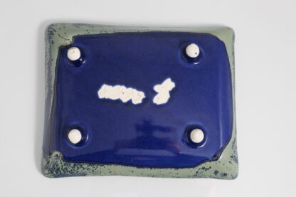 Hand Made Hand Built Square Pottery Plate Decorated With Our Blue-Green Aussie Kelp Glaze 8