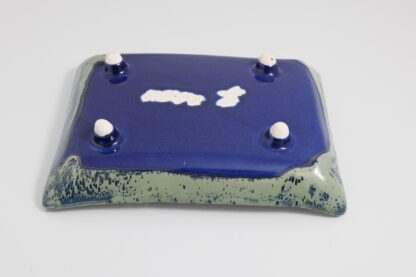 Hand Made Hand Built Square Pottery Plate Decorated With Our Blue-Green Aussie Kelp Glaze 9