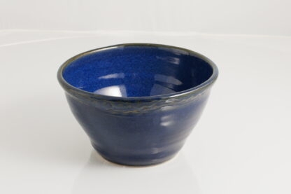 Hand Made Hand Throw Flower Pot Decorated With A Carved Rim And Our Blue Sapphire Glaze 1