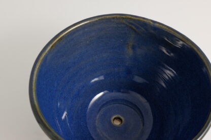 Hand Made Hand Throw Flower Pot Decorated With A Carved Rim And Our Blue Sapphire Glaze 6