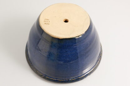 Hand Made Hand Throw Flower Pot Decorated With A Carved Rim And Our Blue Sapphire Glaze 8