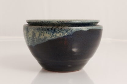 Hand Made Hand Throw Lipped Pottery Bowl Decorated In Our Black Hole Glaze 4