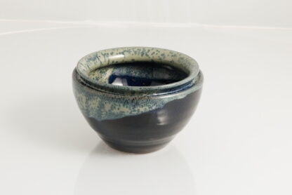 Hand Made Hand Throw Lipped Pottery Bowl Decorated In Our Black Hole Glaze 5