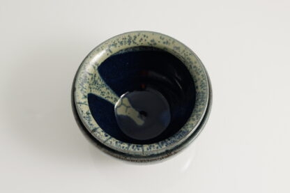 Hand Made Hand Throw Lipped Pottery Bowl Decorated In Our Black Hole Glaze 6
