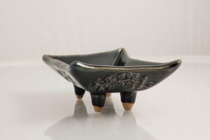 Hand Made Pin Dish Decorated With Decorated With Our Stonewash Blue Glaze 9