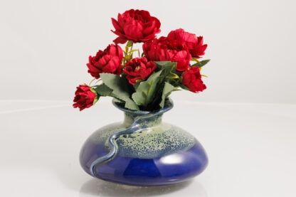 Hand Made Slab Built Art Vase Decorated In Our Aussie Kelp Glaze 2