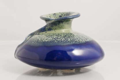 Hand Made Slab Built Art Vase Decorated In Our Aussie Kelp Glaze 4