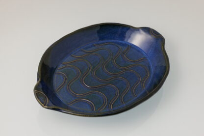 Hand Made Slab Built Large Platter Decorated In Our Sapphire Glaze 1