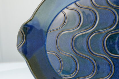 Hand Made Slab Built Large Platter Decorated In Our Sapphire Glaze 10