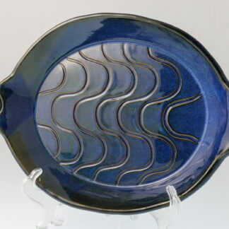 Hand Made Slab Built Large Platter Decorated In Our Sapphire Glaze 11