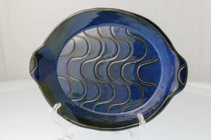 Hand Made Slab Built Large Platter Decorated In Our Sapphire Glaze 11