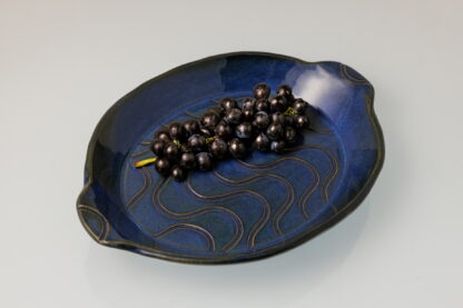 Hand Made Slab Built Large Platter Decorated In Our Sapphire Glaze 2