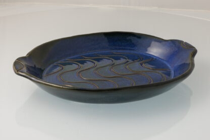 Hand Made Slab Built Large Platter Decorated In Our Sapphire Glaze 4