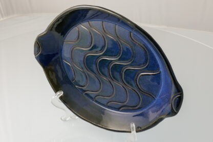 Hand Made Slab Built Large Platter Decorated In Our Sapphire Glaze 7
