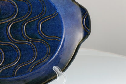 Hand Made Slab Built Large Platter Decorated In Our Sapphire Glaze 9
