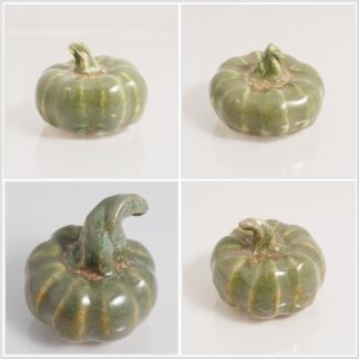 Hand Made Slab Built Small Pottery Pumpkin Decorated With Our Aussie Bush Glaze Type 1 Type 2 Type 3 Type 4