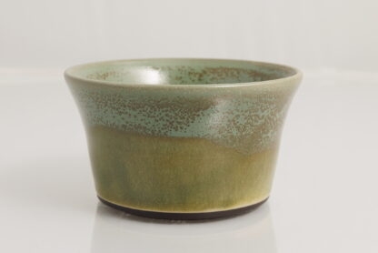 Hand Made Wheel Throw Small Flared Bowl Made With Black Clay Decorated In Our Aussie Bush Glaze 1